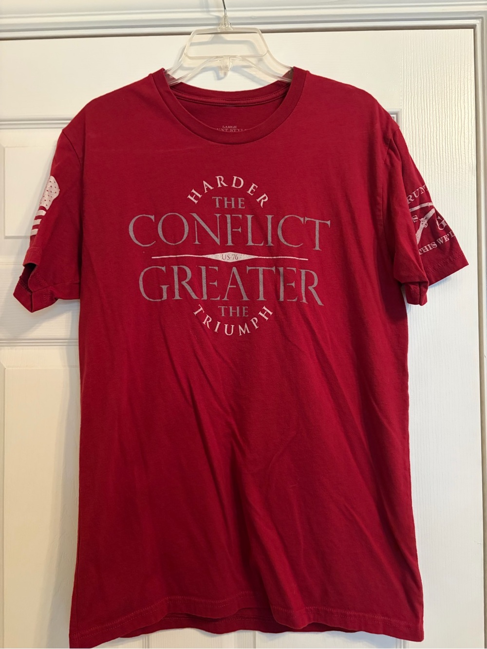 Grunt Style Red Short Sleeve Graphic Tee - Conflict Greater